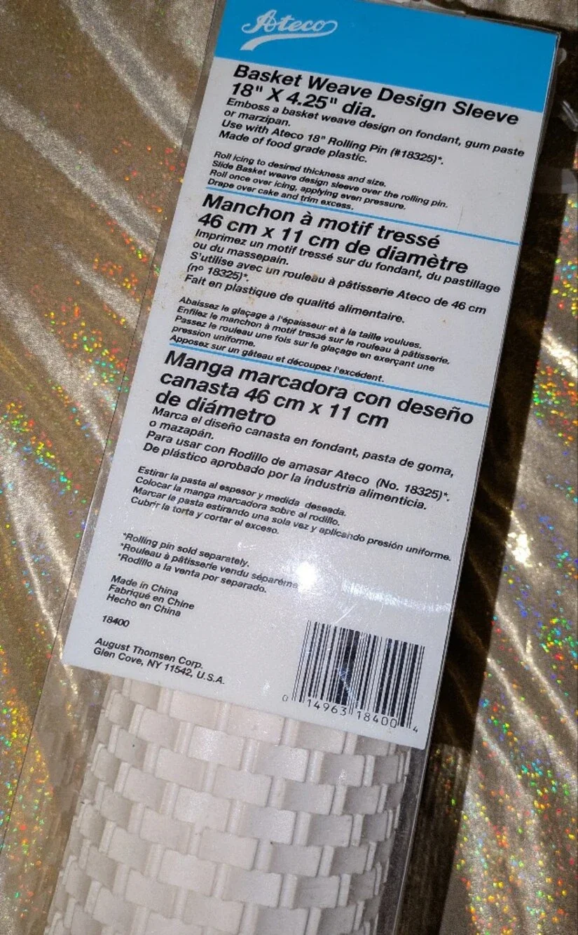 Ateco Basket Weave Design Sleeve NEW